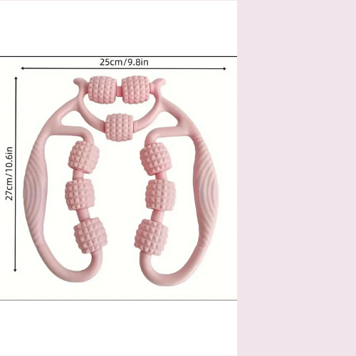 Kas Gevşetici Masaj Aleti 9 Tekerlekli Ayarlanabilir Lenf Drenaj Rulosu Bacak Kol Selülit
