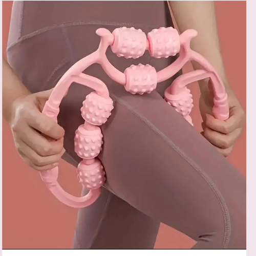 Kas Gevşetici Masaj Aleti 9 Tekerlekli Ayarlanabilir Lenf Drenaj Rulosu Bacak Kol Selülit